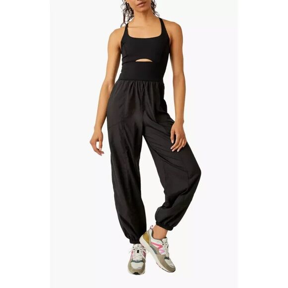 FP Movement OB1648441 Women's Sz Small Black Scoop Neck Righteous Runsie - Picture 11 of 12